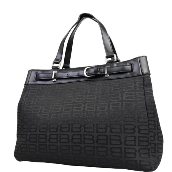 BALENCIAGA Black Canvas Logo Tote Bag black - Picture 1 of 12